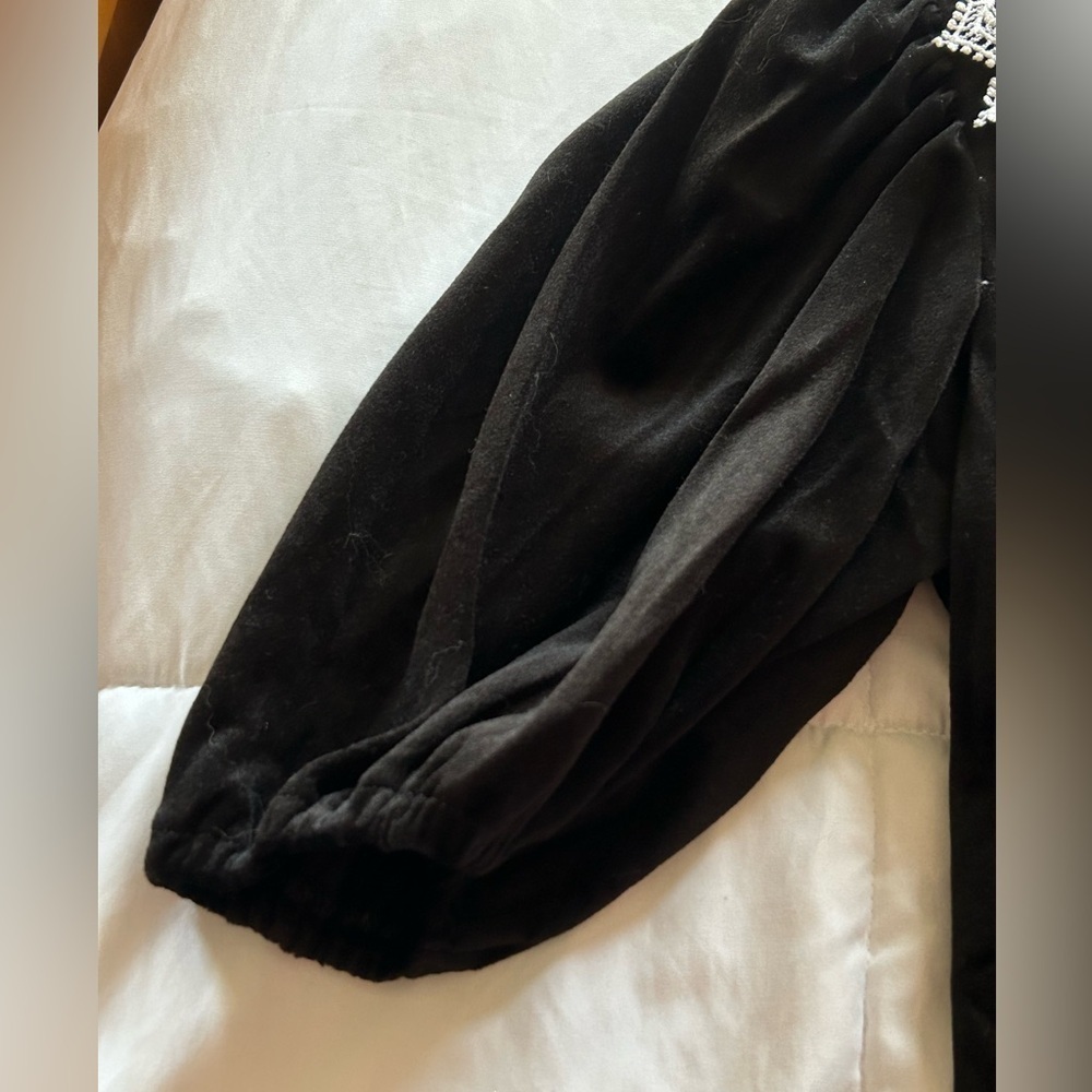 Vintage Just Maggie Velvet Lace Holiday Dress Black - Picture 4 of 11